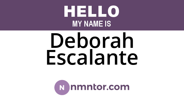 Deborah Escalante