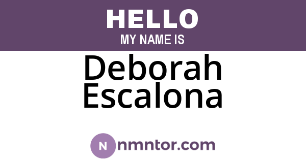 Deborah Escalona
