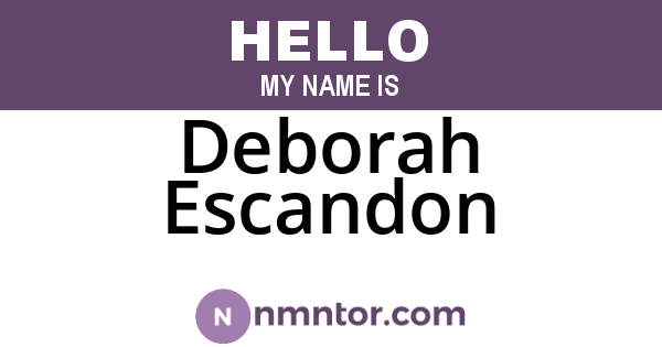 Deborah Escandon