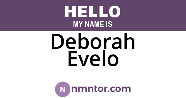 Deborah Evelo