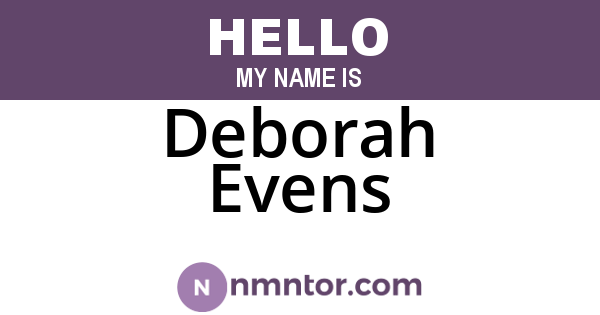 Deborah Evens