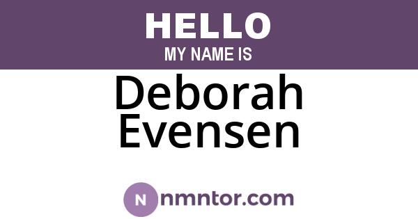 Deborah Evensen