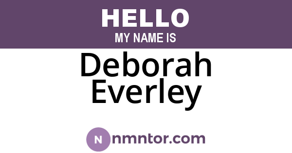 Deborah Everley