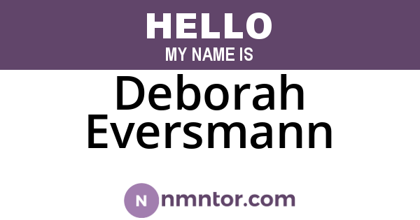 Deborah Eversmann