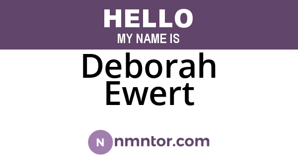 Deborah Ewert