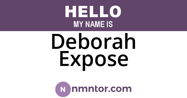 Deborah Expose