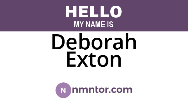 Deborah Exton