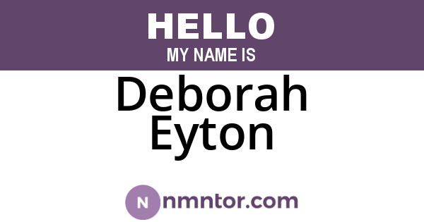 Deborah Eyton