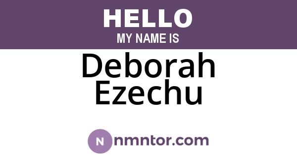 Deborah Ezechu