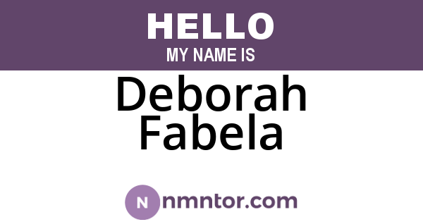 Deborah Fabela