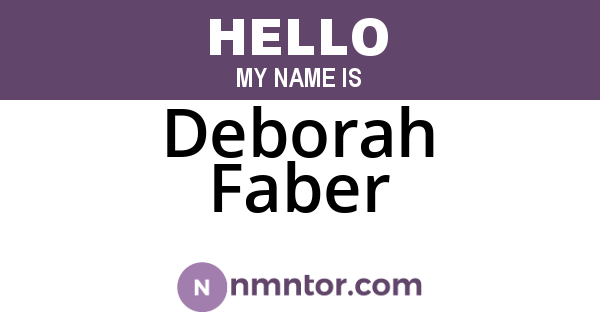 Deborah Faber