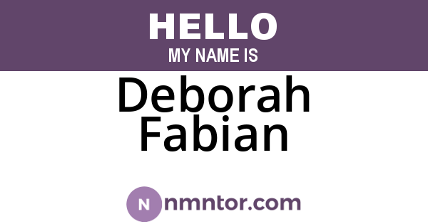 Deborah Fabian