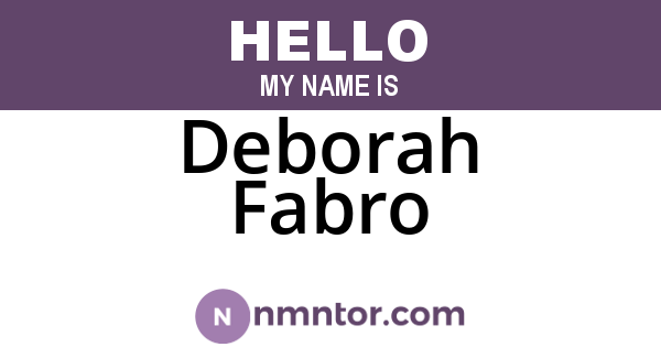 Deborah Fabro