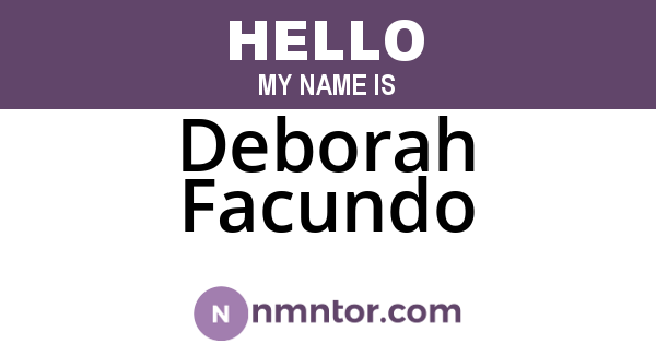 Deborah Facundo