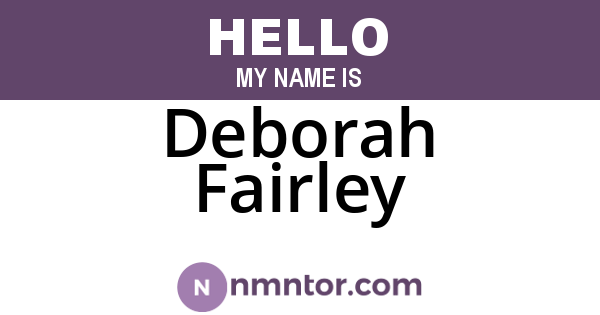 Deborah Fairley