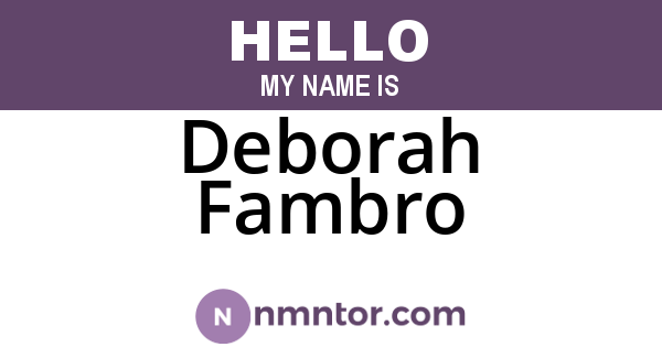 Deborah Fambro