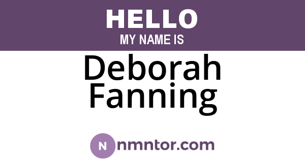 Deborah Fanning