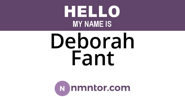 Deborah Fant