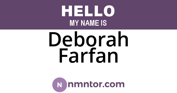 Deborah Farfan