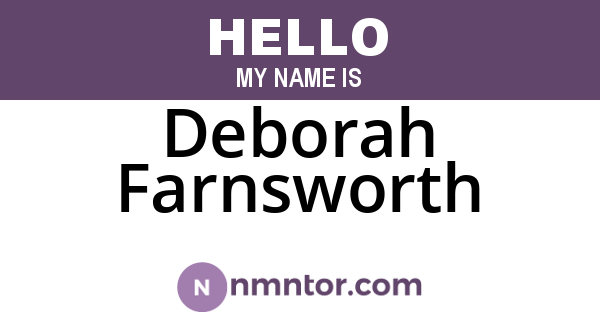 Deborah Farnsworth