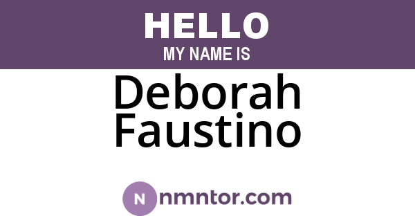 Deborah Faustino