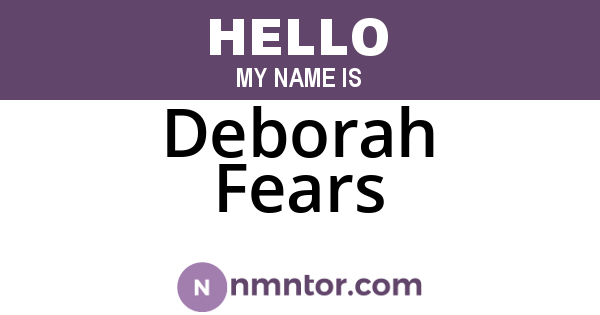 Deborah Fears