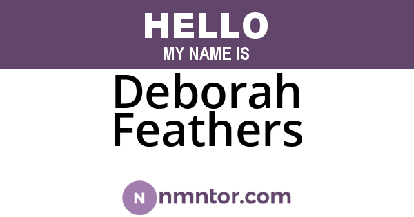 Deborah Feathers