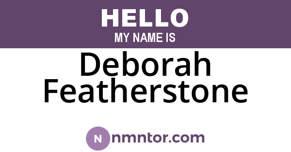 Deborah Featherstone