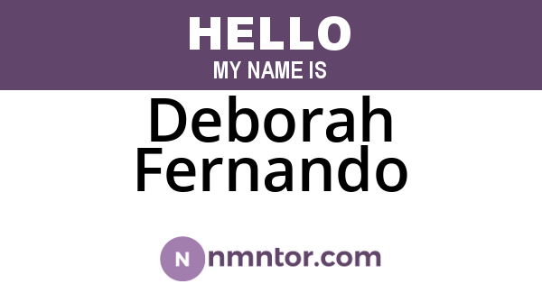 Deborah Fernando