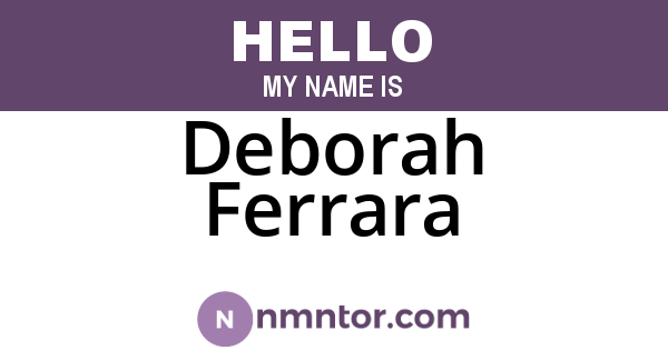 Deborah Ferrara