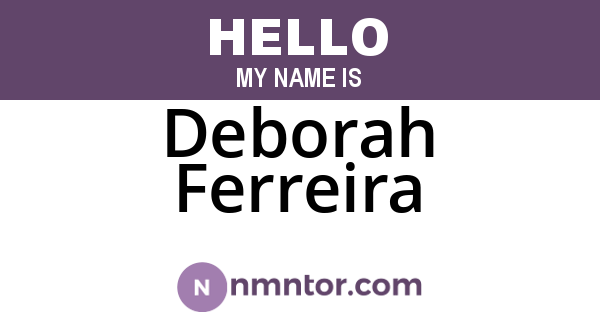Deborah Ferreira