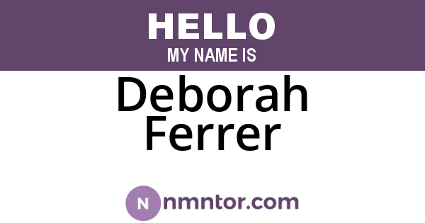 Deborah Ferrer
