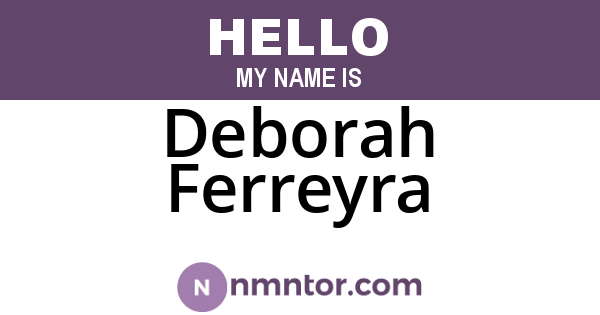 Deborah Ferreyra
