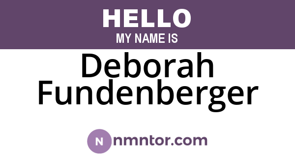 Deborah Fundenberger