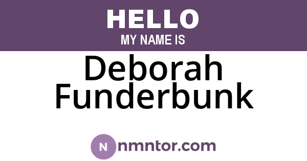 Deborah Funderbunk