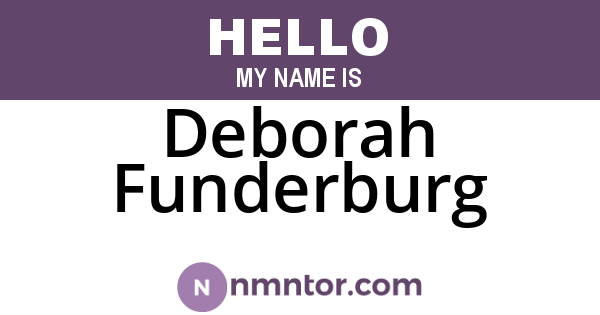 Deborah Funderburg