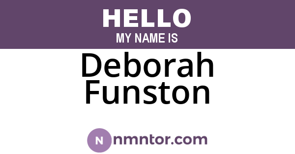 Deborah Funston