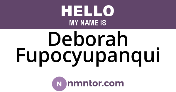 Deborah Fupocyupanqui