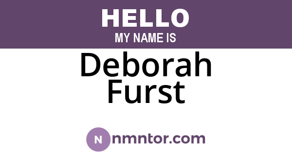 Deborah Furst