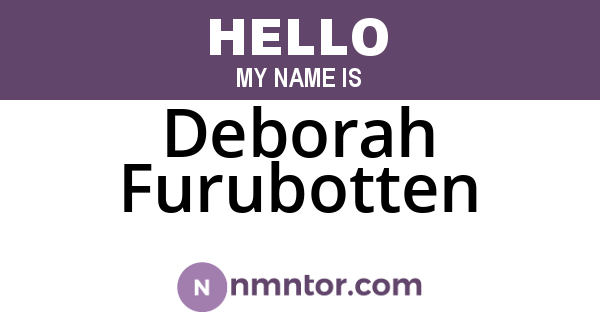 Deborah Furubotten