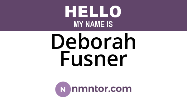 Deborah Fusner