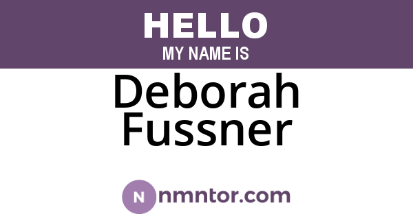 Deborah Fussner