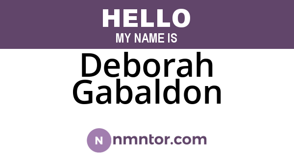 Deborah Gabaldon