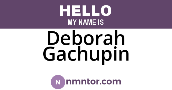 Deborah Gachupin