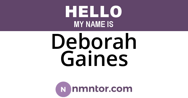 Deborah Gaines