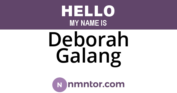 Deborah Galang