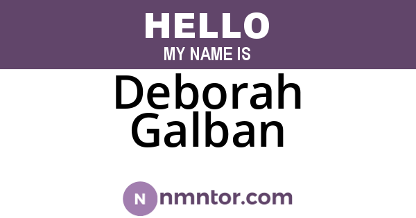 Deborah Galban