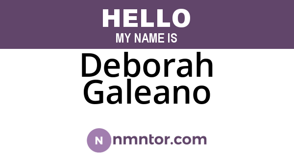 Deborah Galeano