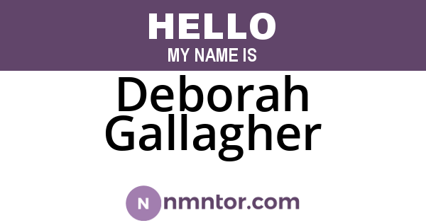 Deborah Gallagher