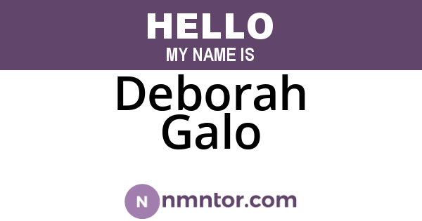 Deborah Galo